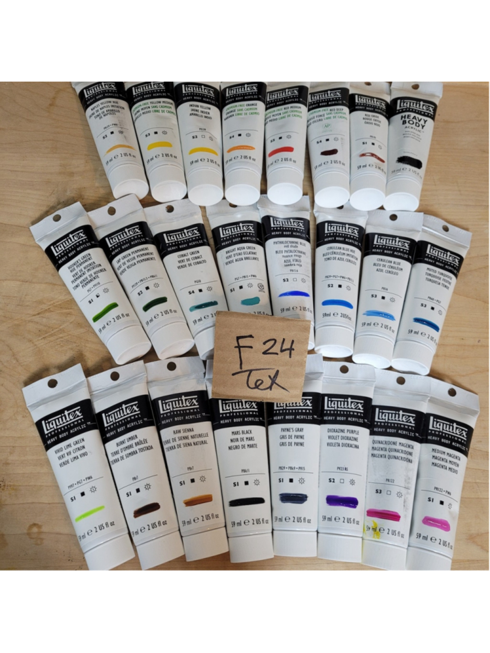 F 24 Liquitex Heavy Body Professional Acrylics Paint 2 oz/ 59ml Tubes New